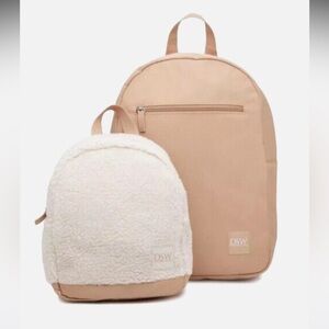 DSW Tan and Cream Backpack Duo